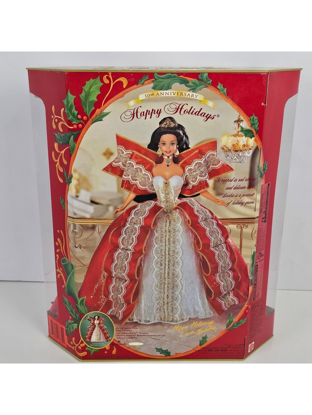 1997 Happy Holidays Barbie 10th Anniversary Special Edition NIB Mattel #17832 - Picture 2 of 8
